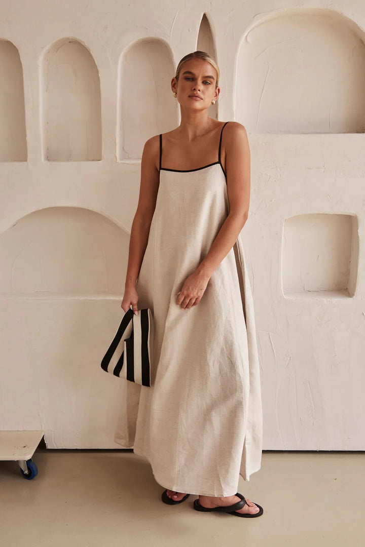 Amber | Women's Spaghetti Strap Maxi Wedding Guest Dress 1