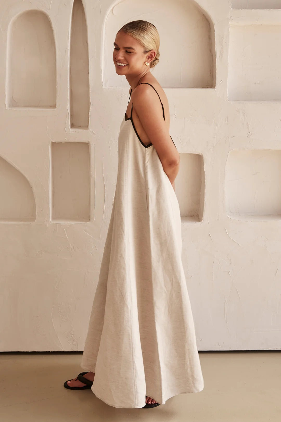 Amber | Women's Spaghetti Strap Maxi Wedding Guest Dress 7