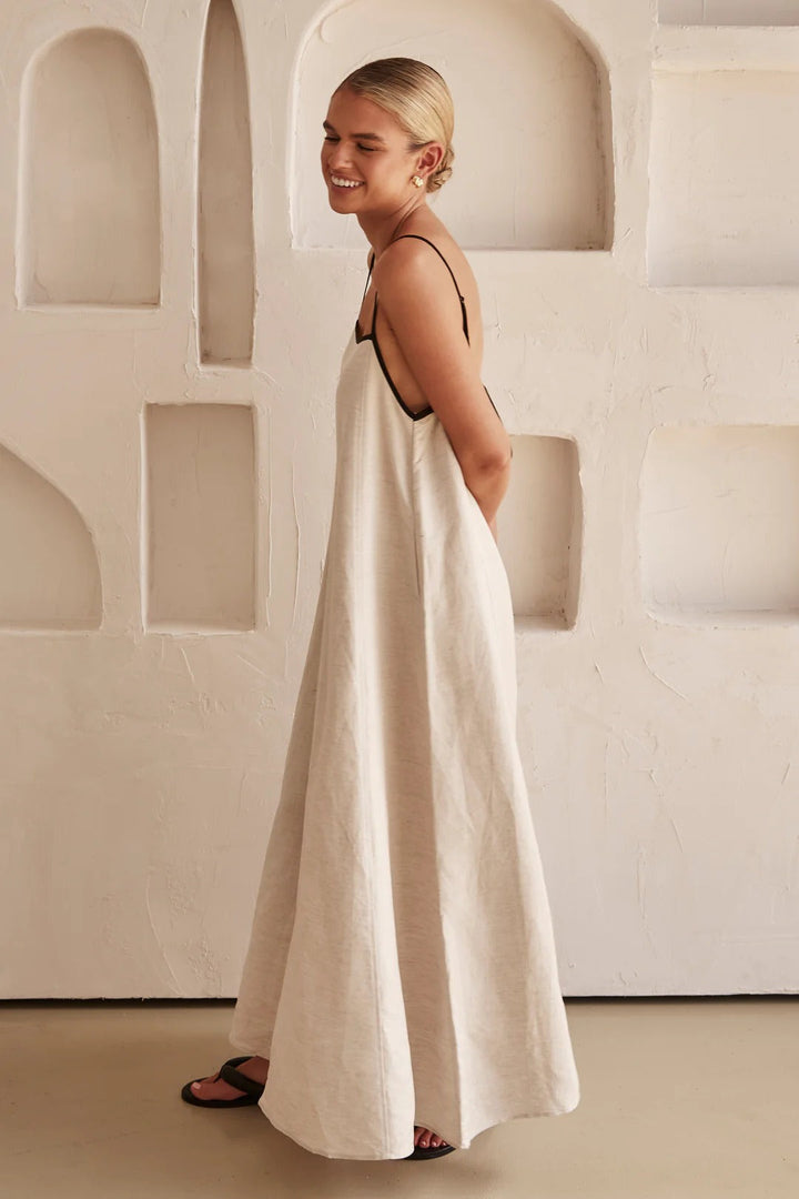 Amber | Women's Spaghetti Strap Maxi Wedding Guest Dress 7