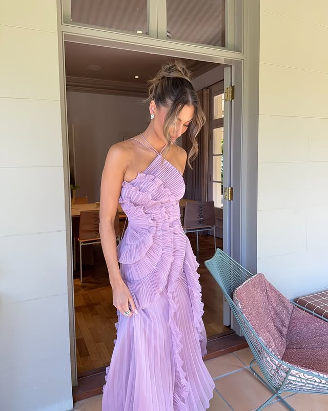 Amelia | Women's One Shoulder Maxi Wedding Guest Dress 2