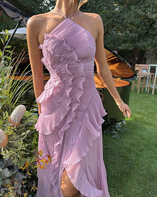 Amelia | Women's One Shoulder Maxi Wedding Guest Dress 3