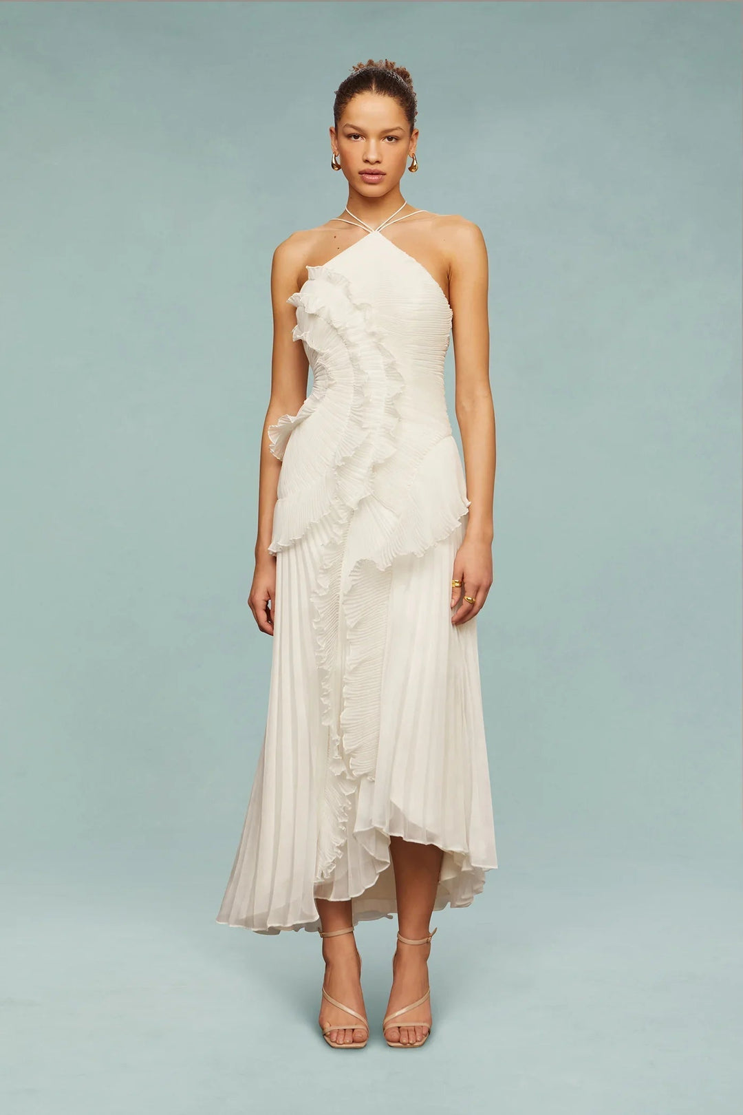 Amelia | Women's One Shoulder Maxi Wedding Guest Dress 4