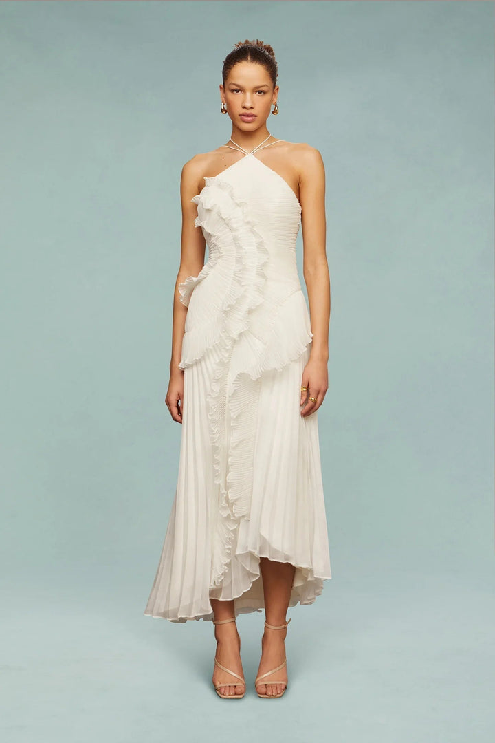 Amelia | Women's One Shoulder Maxi Wedding Guest Dress 4