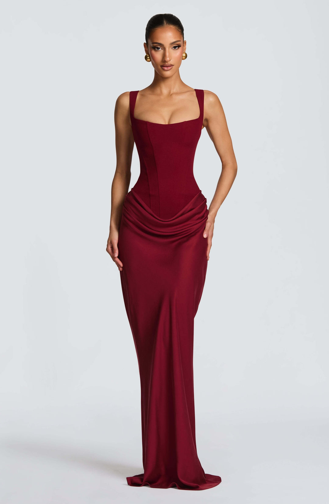 Ashley | Women's Sleeveless Bodycon Maxi Wedding Guest Dress 1