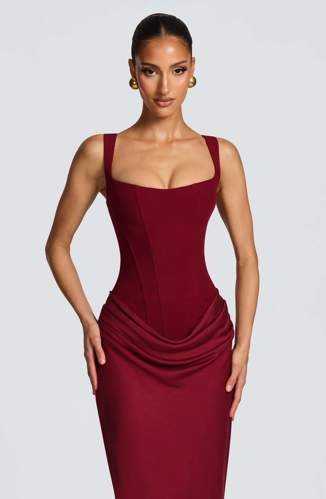 Ashley | Women's Sleeveless Bodycon Maxi Wedding Guest Dress 3