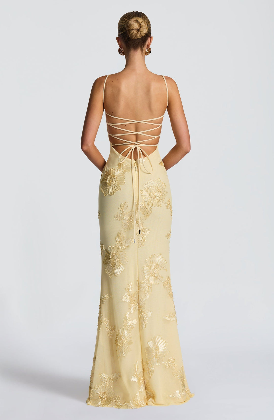 Audrey | Women's Floral Embroidered Maxi Wedding Guest Dress 3