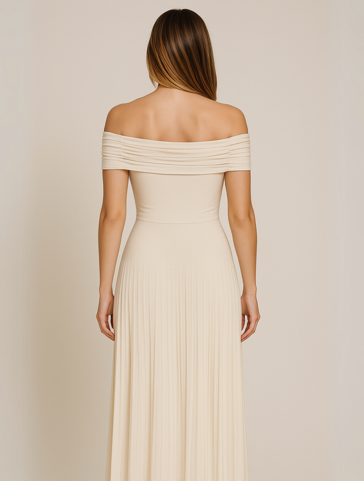 Bella | Women's Wedding Guest Pleated Maxi Dress 2