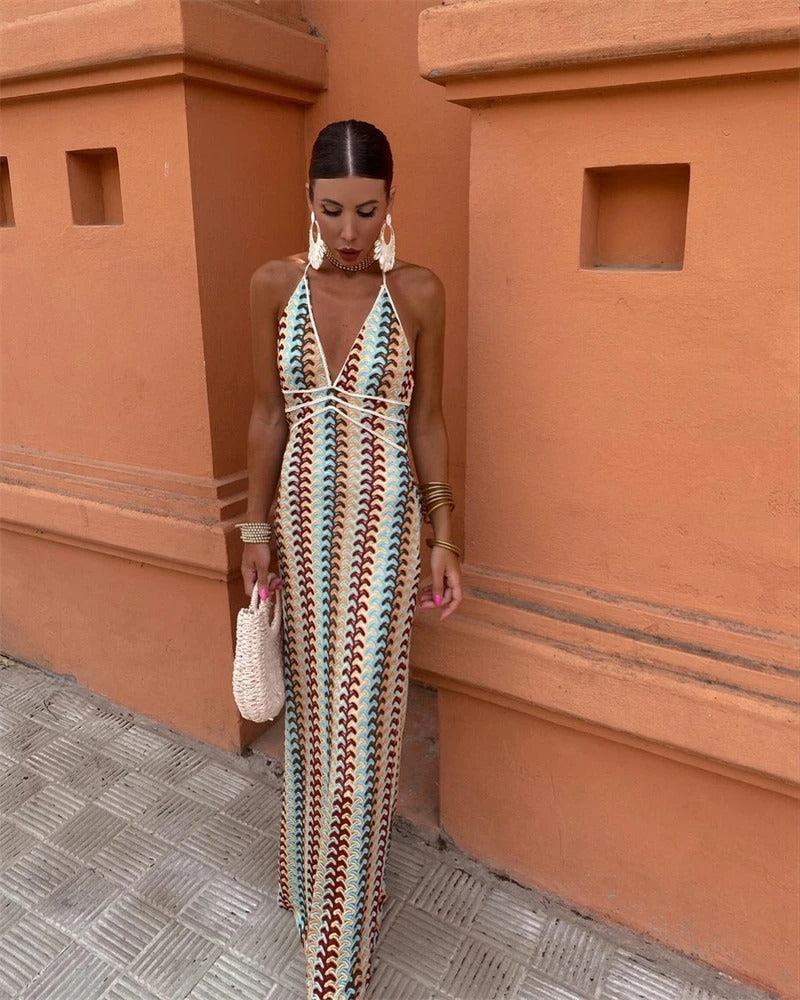 Bonnie | Women’s Boho Wedding Guest Beach Maxi Dress 0