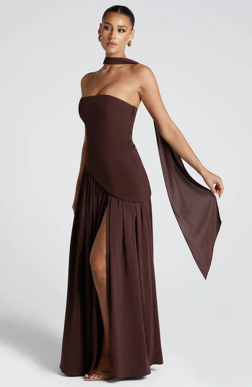 Emily | Women Wedding Guest Asymmetric Maxi Dress 10
