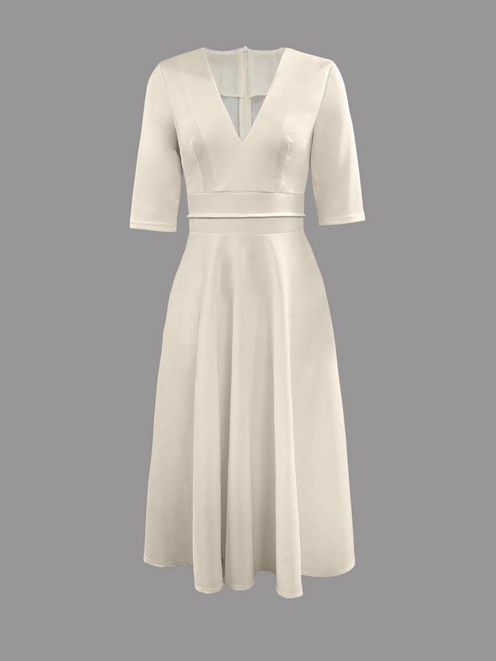 Evelyn | Women’s Wedding Guest Elegant Flared Midi Dress 4