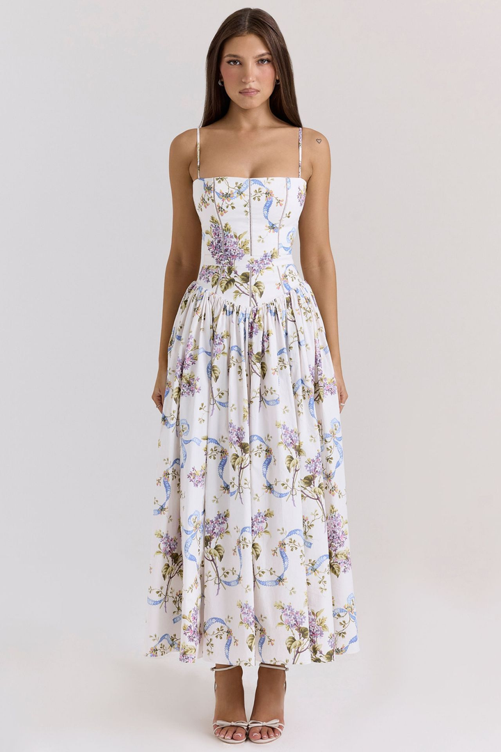 Gabriella | Women’s Wedding Guest Elegant Corset Midi Dress 3