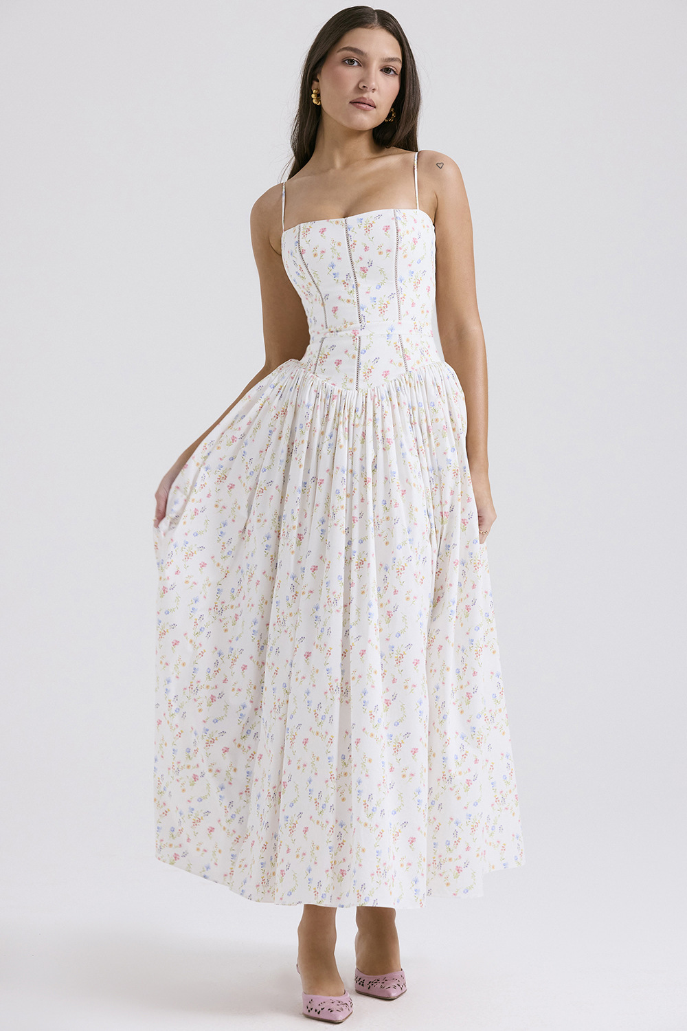 Gabriella | Women’s Wedding Guest Elegant Corset Midi Dress 4