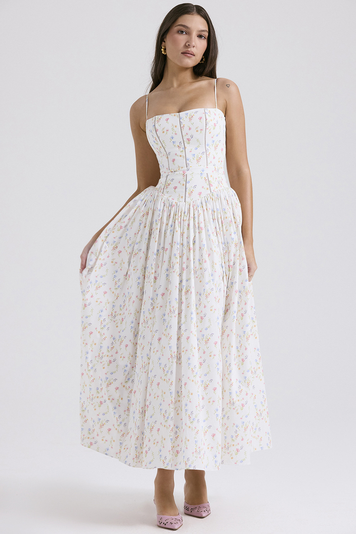 Gabriella | Women’s Wedding Guest Elegant Corset Midi Dress 4