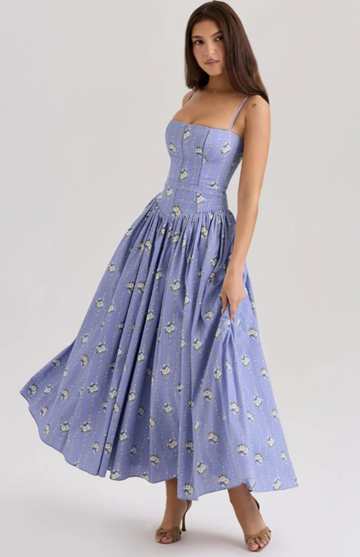 Gabriella | Women’s Wedding Guest Elegant Corset Midi Dress 6