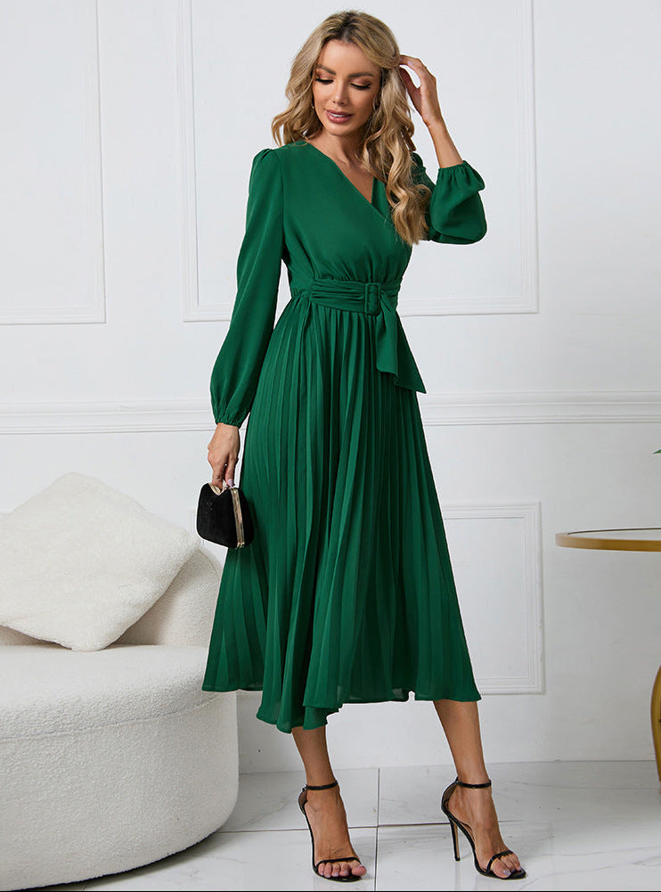 Grace | Women's Long Sleeve Midi Wedding Guest Dress 0