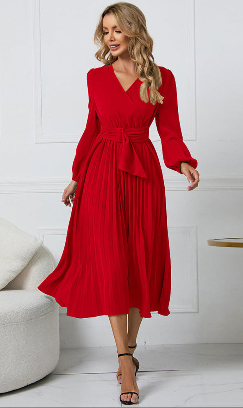 Grace | Women's Long Sleeve Midi Wedding Guest Dress 2