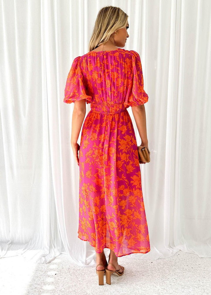 Isabella | Women's Floral V Neck Maxi Wedding Guest Dress 3