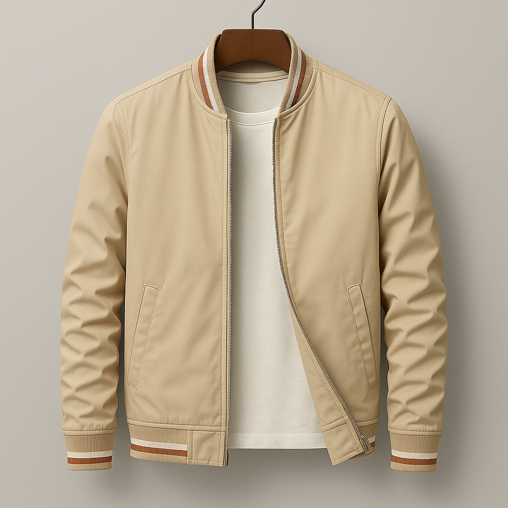 Levi | Men’s Lightweight Bomber Jacket with Stripe Detail 0